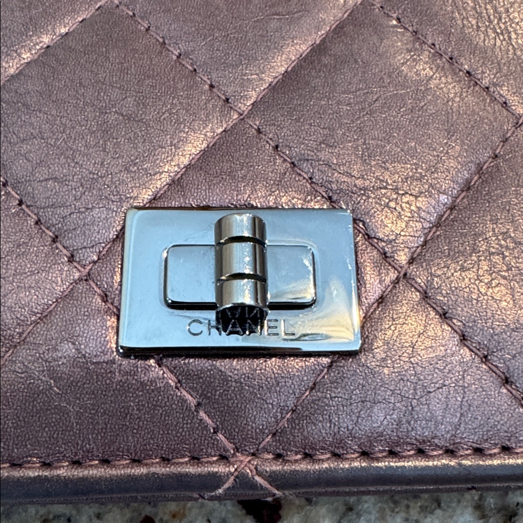 Chanel Metalic Lilac 2.55 Quilted Reissue Wallet